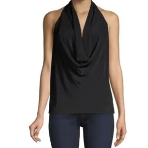 Parker NY Halter Top Black Nirvana Backless Party 70's Night Out‎ Size XL $198